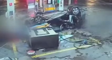 IMAGENS FORTES – Acidente brutal destrói posto de gasolina e deixa 3 mortos