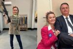 Júlia Zanatta, a deputada do fuzil, difunde fake news sobre taxação de compras internacionais
