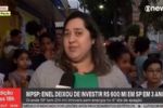 "Esse prefeito é um b****." Sem luz, paulistana xinga Nunes ao vivo na Globo News