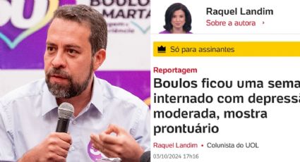 UOL é detonado por explorar internação de Boulos por depressão há mais de 20 anos e divulgar prontuário