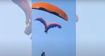 VÍDEO: paragliders se chocam no ar; um dos pilotos morre