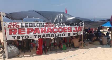 "Leblon vira Palmares": MTST ocupa cartão postal do Rio de Janeiro; veja fotos e vídeos