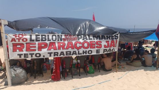 "Leblon vira Palmares": MTST ocupa cartão postal do Rio de Janeiro; veja fotos e vídeos