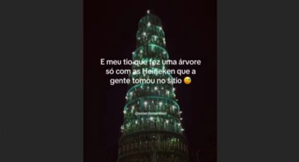 Árvore de Natal inusitada no sertão paraibano viraliza nas redes sociais