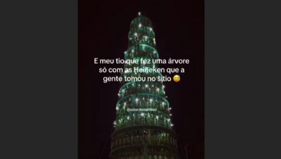 Árvore de Natal inusitada no sertão paraibano viraliza nas redes sociais