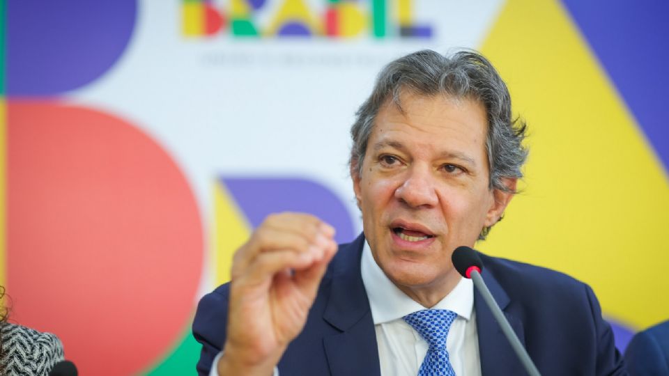 Ministro da Fazenda Fernando Haddad em coletiva