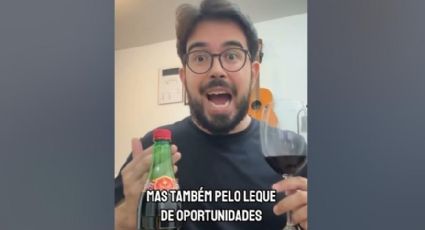 Humorista bomba ao harmonizar vinho com miojo e “prensadão de Osasco”