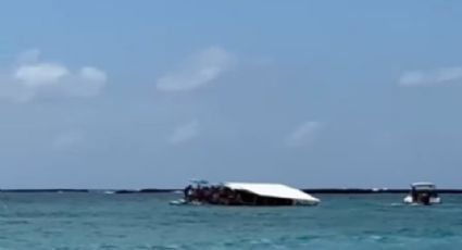 CENAS FORTES: Vídeo mostra momento exato em que catamarã afunda com 50 pessoas