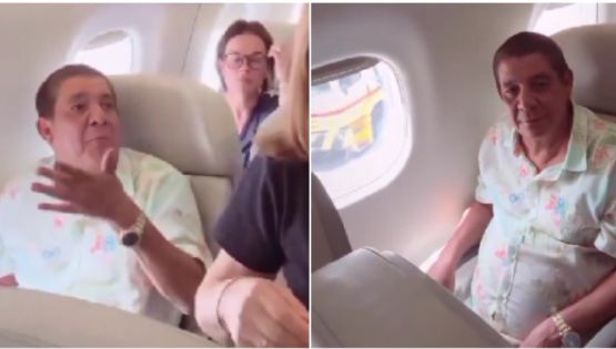 VÍDEO: Zeca Pagodinho se recusa a ceder lugar em janela de avião a David Brazil