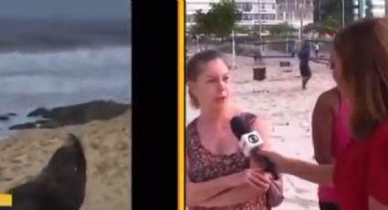 Repórter da Globo tenta entrevistar senhora na praia de Ipanema e a resposta surpreende