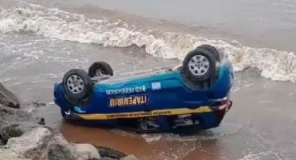 VÍDEO: aluna de autoescola troca o breque pelo acelerador e joga carro no mar