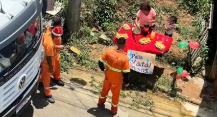 VÍDEO: Vizinhança emociona garis com surpresa de Natal em Juiz de Fora