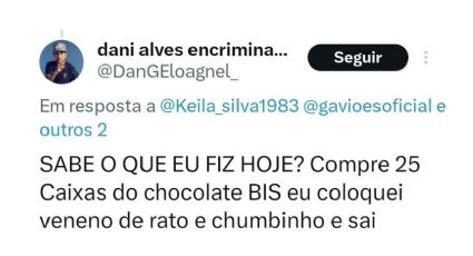 Bolsonarista diz que distribuiu chocolate com veneno de rato e chumbinho para petistas no carnaval