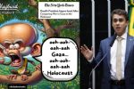Racismo: Caricaturista de Israel retrata Lula como macaco e marca Nikolas Ferreira
