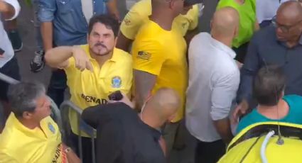 VÍDEO: Marcos do Val é barrado de carro de som de Bolsonaro na Paulista