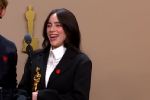 Billie Eilish bate recorde no Oscar e faz manifestação por cessar-fogo