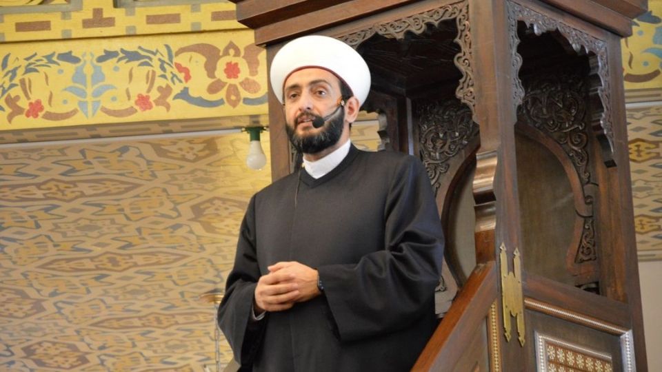 Sheikh Mohamad al Bukai em sermão de sexta-feira na Mesquita Brasil