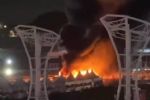 VÍDEO: Fogo atinge tenda do Lollapalooza às vésperas do evento
