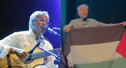 VÍDEO - Caetano Veloso ergue bandeira em show e denuncia genocídio contra povo palestino