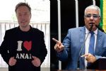 Vergonha: Bolsonarista Girão bajula Musk em inglês no Senado; bilionário responde a convite