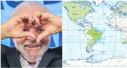 A reação de Lula ao perfil gringo que tentou ironizar novo mapa-múndi com o Brasil no centro