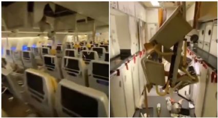 Divulgadas imagens assustadoras da turbulência em avião que matou uma pessoa