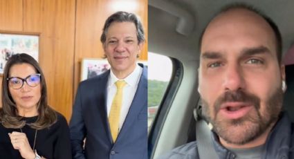 VÍDEO: Eduardo Bolsonaro ataca Janja e Haddad com fake news bizarra sobre carne na cesta básica