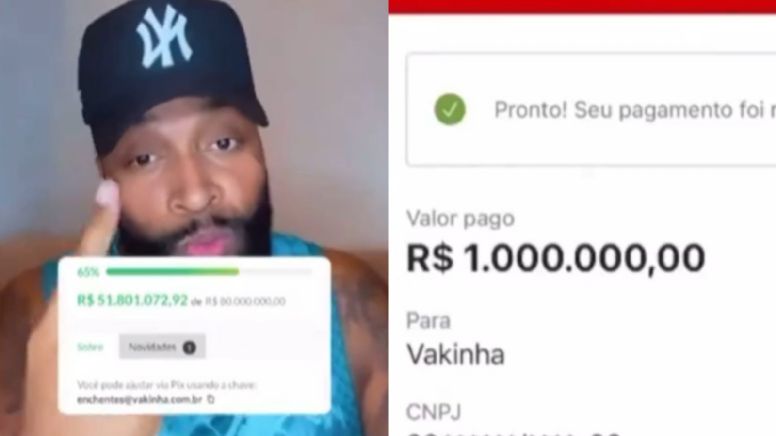 Nego Di: Quebra de sigilo mostra que ex-BBB mentiu sobre valor de doação ao RS