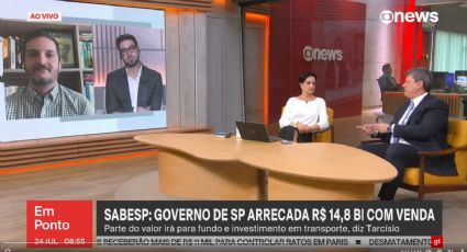 Terceira via? Tarcísio vai à Globonews fazer propaganda de privatização da Sabesp