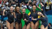 Foto ilustrativa de la nota titulada Paris 2024. Com salto espetacular de Rebeca Andrade, Brasil ganha bronze na ginástica