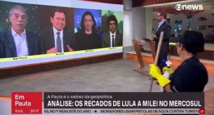 VÍDEO: funcionária da limpeza invade discussão sobre Mercosul na GloboNews