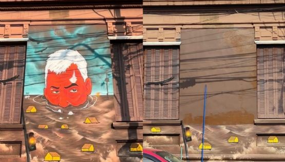 Gestão Melo censura grafite com críticas à sua postura durante enchentes no RS