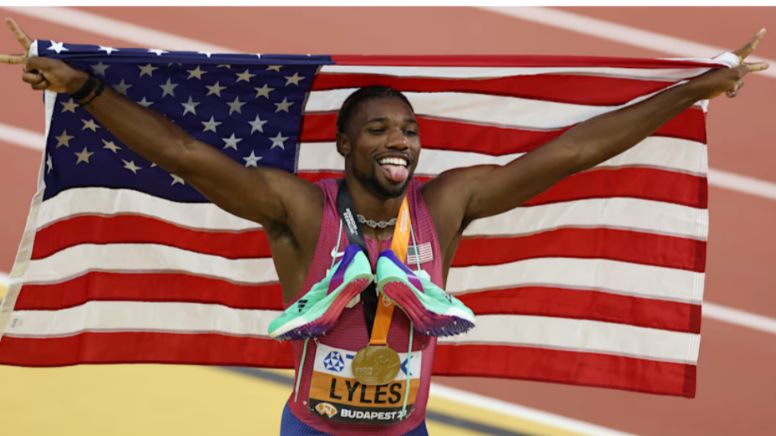 Paris 2024. Noah Lyles quer mais três medalhas e....um tênis