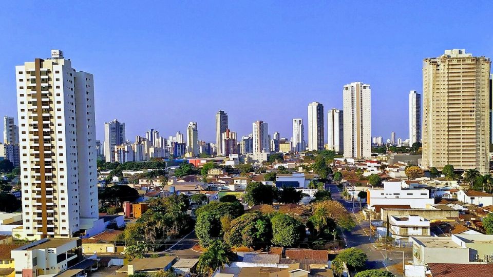 Vista aérea da cidade de Goiânia, capital de Goiás