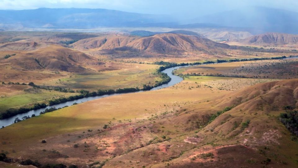Fronteira entre Brasil e Guiana, na região do Rio Mau, que separa Roraima do Essequibo