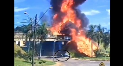 Imagens impressionantes: motorista salta de caminhão-tanque em chamas