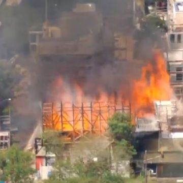 VÍDEO: Incêndio destrói parte de cidade cenográfica da Globo