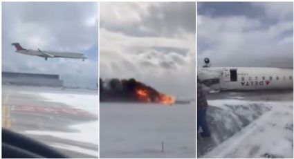 Vídeo impressionante mostra o exato momento em que avião capota na pista no Canadá