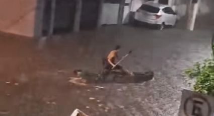 VÍDEO: O resgate dramático de idosa presa após água da chuva invadir elevador