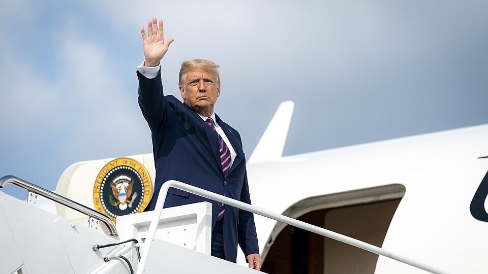 Donald Trump no Air Force 1