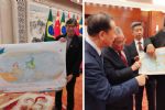 Foto ilustrativa de la nota titulada: Mapa do IBGE com Brasil no centro encanta autoridades no Fórum China-CELAC