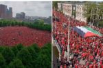 Foto ilustrativa de la nota titulada: Manifestação histórica na Holanda reúne mais de 100 mil pessoas contra o genocídio de Israel em Gaza