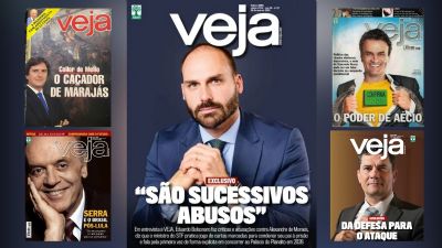 Eduardo Bolsonaro vira novo "Caçador de Marajás" na capa da Veja: "protagonista de um novo ciclo"