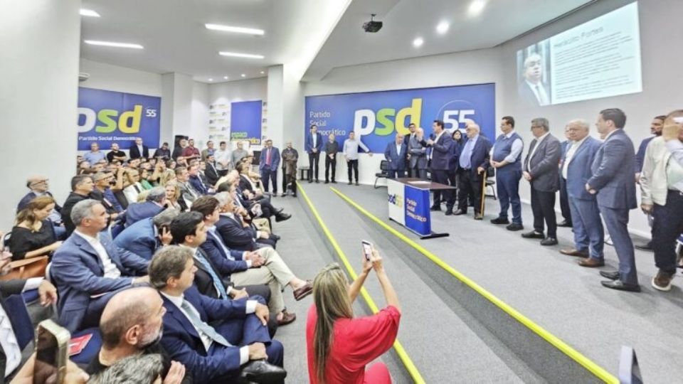 Imagem do evento de filiação do PSD