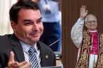 Foto ilustrativa de la nota titulada: Flávio Bolsonaro festeja Papa dos EUA. Quem conta a ele quem é Prevost?