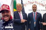 Foto ilustrativa de la nota titulada: "Lambe-botas de Trump", Eduardo Bolsonaro ataca ministros do STF por elogio à China