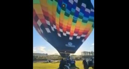 Vídeo mostra balão com problemas; piloto baixou para pessoas pularem e revela causa do incêndio