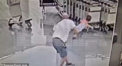 IMAGENS CHOCANTES: homem atira bebê iraniano no chão em aeroporto