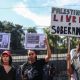 Manifestantes denunciam genocídio contra palestinos em frente ao Consulado dos EUA