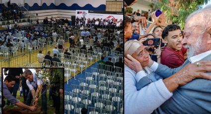 VÍDEO: Tarcísio foge de Lula e tira crianças da escola para "lotar" ato político no interior de SP